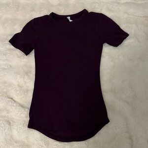 lululemon Deep Purple Short Sleeve Tee